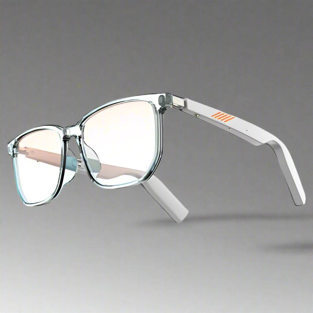 Bluetooth Smart Glasses Voice Call Music Anti Blue Light Intelligent White Unisex Eyeglasses - LizzCart