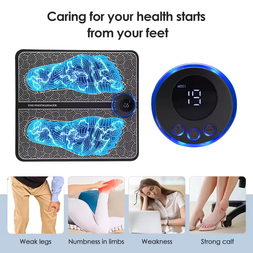 ⚡ Rechargeable EMS Foot Massager Pad – Relax & Recharge Instantly! 🚚 Free Shipping — no extra cost! - LizzCart