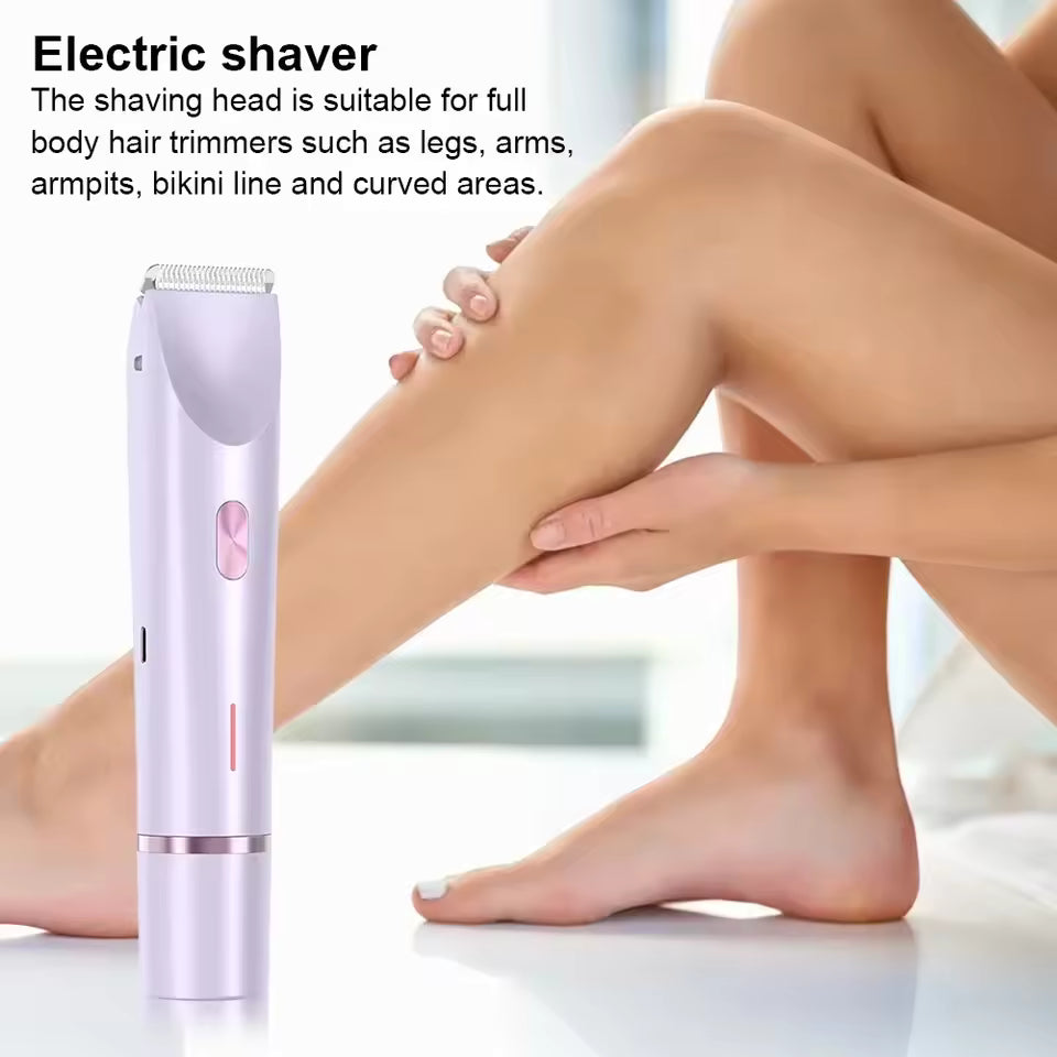 2-in-1 Women’s Electric Razor | Dual Head Painless Shaver for Smooth Bikini & Body - LizzCart