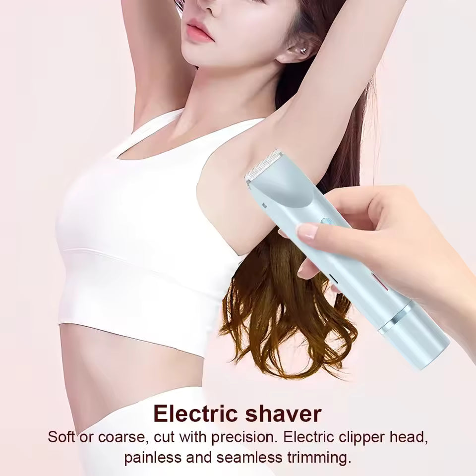 2-in-1 Women’s Electric Razor | Dual Head Painless Shaver for Smooth Bikini & Body - LizzCart